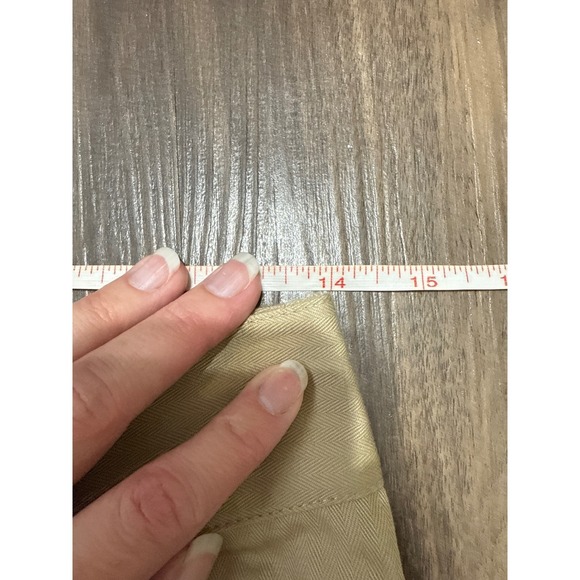 NWT Y2K Low Rise Khaki Boot Cut/Flare Pants Size 2 Careerwear Herringbone Chic - Picture 6 of 6